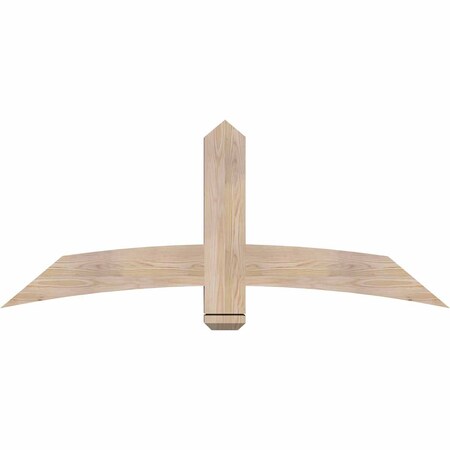 Ekena Millwork Bellingham Smooth Timber Gable Bracket, Douglas Fir, 60"W x 25"H x 3 1/2"D x 5 1/2"F, 10/12 Pitch GBW060X25X0406BEL00SDF